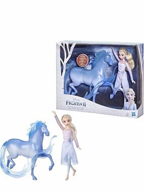 Disney Frozen II 2 Elsa Doll & The Nokk Water Horse Spirit Seahorse Set  (NEW)